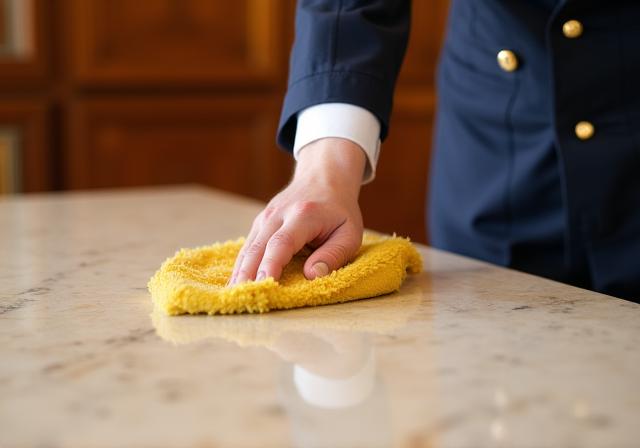 Pulizia professionale di un ambiente ufficio di lusso a Roma